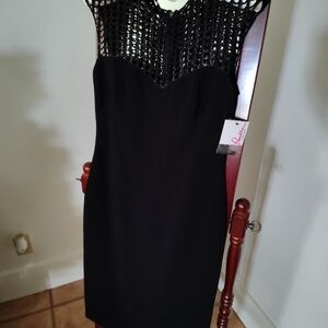 Pamela Roland Dress Black Sequin Sz. 4